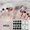 thumbnail image 2 of Penkiiy Toe Nail Polish Strips Black Full Nail Wraps for Women Self Adhesive Nail Polish Stickers Gel Nail Strips Toenails Decoration, 2 of 3