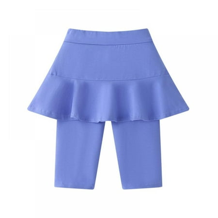 

Yuanyu Kids Baby Girls Leggings with Ruffle Tutu Skirt Pants Stretchy Leggings Knee-Length Trousers 3-11Y
