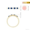 thumbnail image 4 of ANGARA Natural Half Eternity 7 Stone Sapphire and Diamond Wedding Ring in 14K Yellow Gold for Women (Size-2.5mm) | September Birthstone, Anniversary, Jewelry Gift for Women | Natural Sapphire Ring, 4 of 9