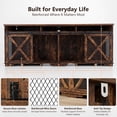 thumbnail image 6 of ANPOO 94.5" Furniture Style Dog Crate TV Stand, Large Wooden Dog Kennel with Sliding Mesh Doors, Divider for 1 or 2 Dogs, Fits Up to 100 inch TV, Indoor Pet Crate Cabinet for Living Room, 6 of 9