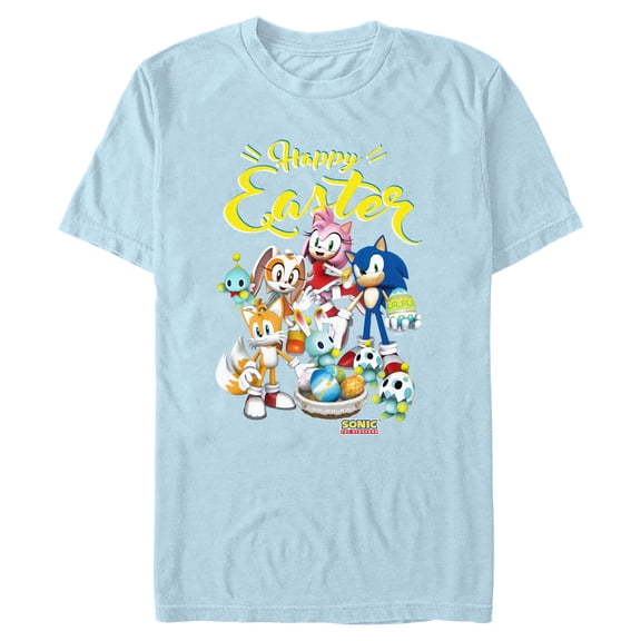 Mens Sonic the Hedgehog Happy Easter Fast Team T Shirt