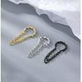 thumbnail image 5 of Solid 925 Sterling Silver Cuff Earrings Chain Cartilage Wraps for Women Teens Minimalist Cuff Earrings No Piercing, 5 of 11