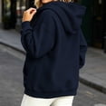 thumbnail image 6 of Cmfcve Women Oversized Hoodies Fall Drop Shoulder Daily Sweatshirts Casual Lounge Winter Pullover Tops with Kangaroo Pocket, 6 of 7