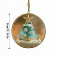 thumbnail image 3 of 6PCS Coastal Christmas Tree Ornament, Handmade Sea Glass Christmas Tree Hanging Decorations, Christmas Pendants Decor with Rope, for Sea Lovers, Xmas Tree, Party, 3 of 7