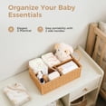 thumbnail image 4 of Diaper Caddy Organizer, Hand Rattan Nursery Baby Basket Changing Table Organizer for Baby Essentials, Baby Shower Gifts, Versatile Shelf Basket Bathroom/Kitchen Organizer (Natural, L), 4 of 9