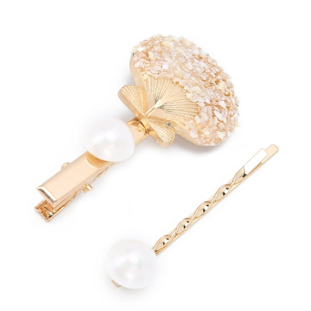 Clip de pelo en forma de concha de perlas de imitación para mujer, horquilla decorativa exquisita de Metal para niñas, regalo blanco