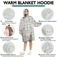 thumbnail image 5 of Comfy Wearable Blanket Hoodie for Women Men Adult, Oversized Sherpa Fleece Sweatshirt Blanket with Hood and Pocket, 5 of 7