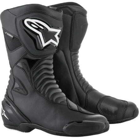 Alpinestars SMX-S Mens Waterproof Motorcycle Boots Black/Black