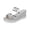 Silver, variant on Women Espadrille Wedge Slide Sandals Multi Strap Shoes Comfortable For Beach Travel Casual Daily Outdoor Activities