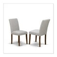 thumbnail image 2 of East West Furniture ABPNT35 - Set of 2 - Upholstered Chair- Dining Chairs Includes Antique Walnut Hardwood Structure with Doeskin Linen Fabric Seat and Simple Back, 2 of 5