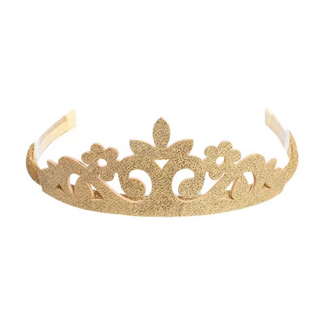 Diadema de cuero color rosa cebolla con corona dulce y linda para niña J, popular y fresca, ligera y fácil de usar