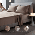 thumbnail image 3 of TOP SELL 100 % Cotton Luxury Sheet Sets 4 Pieces 600 Thread Count set includes Fitted sheet (all round elastic) Flat sheet and two Pillowcases (envelope closer), 3 of 6