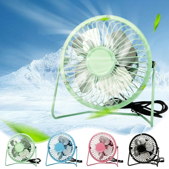 COM1950s 6"/8" Mini High-Velocity Personal Desk Fan, 4 Blades, Adjustable 360° Head Tilt, Durable Metal Construction, Ideal for Home, Dorm Rooms, Bedrooms, or Offices