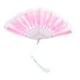thumbnail image 1 of Abanico de plumas Uxcell Rosa Abanico Plegable Vintage con Flecos Abanico para Fiesta de Halloween, 1 Pcs, 1 of 7