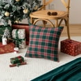 thumbnail image 2 of Lapalife 2PCS Square Christmas Pillow Covers 18 x 18 Inches Scottish Tartan Plaid Cushion Cover Throw Pillow Case Home Decoration, 2 of 4