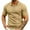 Khaki, variant on ohmzyzo Men's Quarter Zip Polo Shirts Short Sleeve Lapel Tee Tops Casual Button Down Business Tops Lightweight Texture Knit Golf Shirts