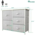 thumbnail image 5 of Dextrus 5 Drawers Storage Tower with Fabric Organizer Unit Sturdy Steel Frame, Light Gray, 5 of 9