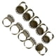 thumbnail image 1 of 10 piezas de anillo ajustable de filigrana retro en blanco/base cabujones ovalados de 25 x 18 mm. Bronce Yuyangstore anillos de filigrana en blanco, 1 of 8