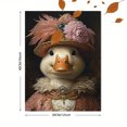 thumbnail image 3 of Qisvanset Framed Canvas Wall Art 12x16 Inch Noble Duck Feather Hat Classic Whimsical Wall Decor, 3 of 5