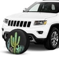 thumbnail image 2 of KAKALAD Green Cactus 01 Spare Tire Cover Universal Car Vehicle Tools For Rv SUV Truck Camper Travel Trailer Accessories Buckle 15” Inch, 2 of 6