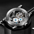 thumbnail image 4 of JINLERY Real Tourbillon Skeleton Mechanical Hand Wind Vintage Wrist Watch Men Sapphire Crystal Diamond Business Hollow Manual Winding Luminous Dress Clock Man Stainless Steel Leather Wristwatch, 4 of 4