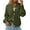 Army Green, variant on Womens Fall Cardigan Sweaters Crewneck Long Sleeve Button Open Front Knit Sweater Women Oversized Cardigans