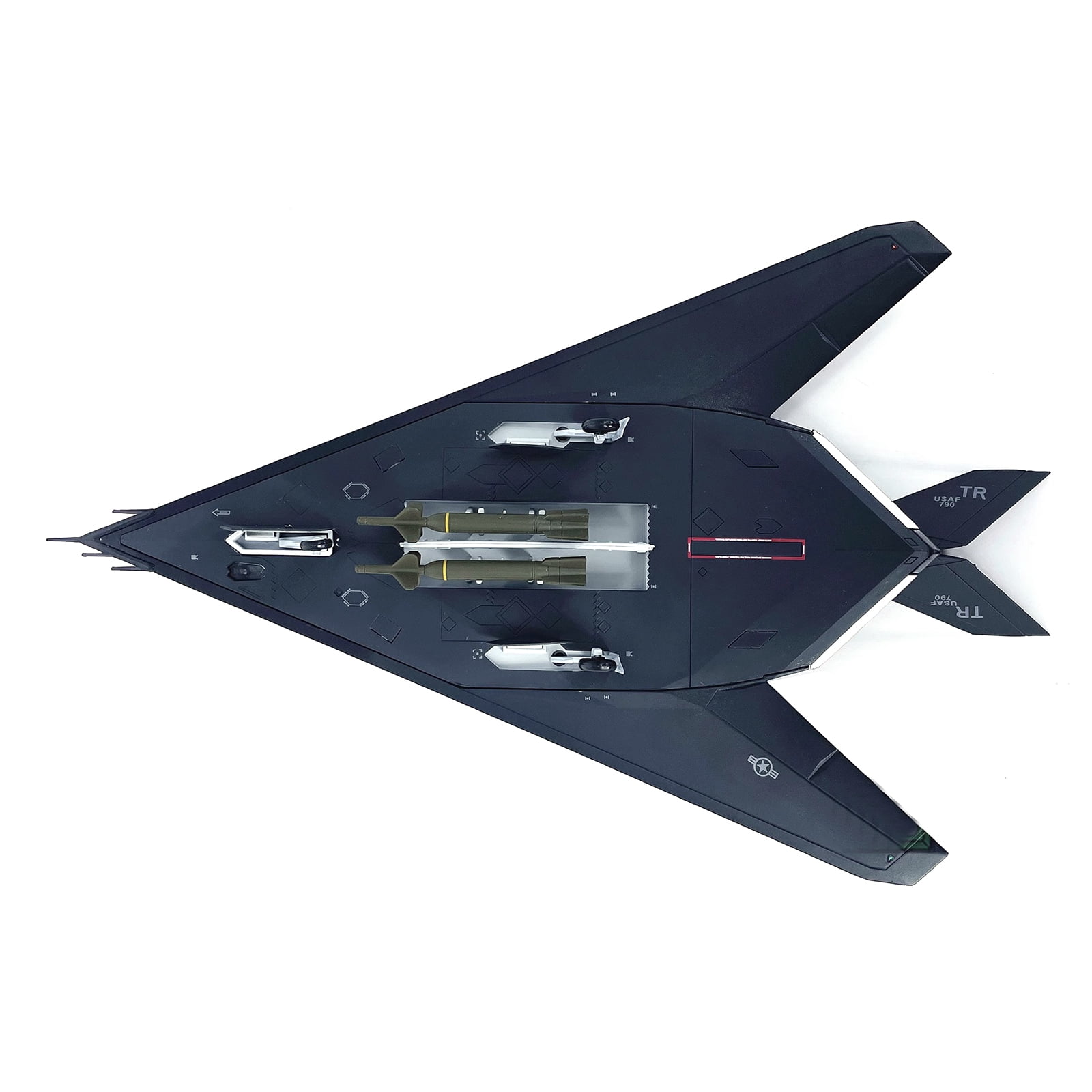 JIAHAOO Diecast 1:72 Scale USAF F-117 Nighthawk Attack Plane 11.3in with Display Stand for Aviation Model Collectors Gift