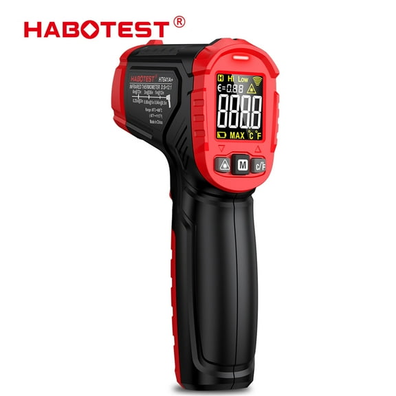 HABOTEST Infrared Thermometer HT641A Handheld Non-Digital Heat Temperature Meter -58~752℉ Emissivity for Industrial Cooking Grill