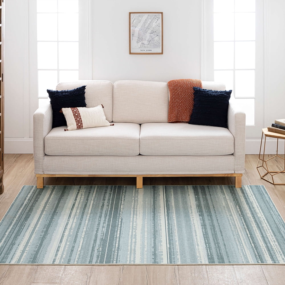 Mohawk Home Avenue Stripe Area Rug, Blue, 7' 6" x 10'