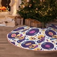 thumbnail image 5 of Fotbe record rock Skull star Pattern Christmas Tree Skirt, Tree Skirts Plush Christmas Decorations, Christmas Tree Skirts Xmas Decorations Holiday Party Decor-30", 5 of 6