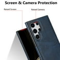 thumbnail image 4 of Dteck Card Slots Wallet Case for Samsung Galaxy S23 Ultra,Shockproof PU Leather Case Slim TPU Back Cover,Blue, 4 of 7