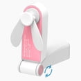 thumbnail image 4 of Mini ventilador portátil de mano YONGSHENG recargable USB rosa 2 velocidades, 4 of 5