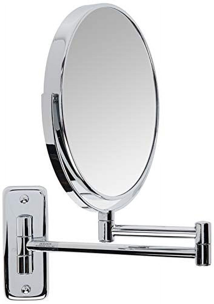 Jerdon 8 inch Diameter Two-Sided Wall-Mounted Makeup Mirror with 8X-1X Magnification, Chrome Finish - Model JP7808C - image 2 of 8