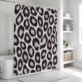 thumbnail image 6 of Leopard Printed Bathroom Shower Curtains with 12 Hooks Polyester Waterproof Shower Curtain for Stalls and Bathtubs Farmhouse Vintage Animals Black Grey Decorative Bathroom Curtain 72x84 Inches, 6 of 9