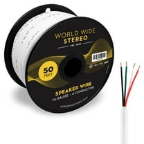 World Wide Stereo 14-Gauge, 4-Conductor Copper Speaker Wire - 50 Feet