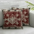 thumbnail image 3 of Chilfamy  Boho Pillow Covers, Burgandy Red Carpet Pattern Decorative Throw Pillows Ethnic Design Farmhouse Cushion Pillow Covers for Sofa Couch Outdoor Decor,Multi-Size, 3 of 5
