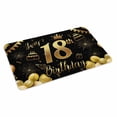 thumbnail image 2 of Happy 18th Birthday Door Mat&nbsp;Indoor Outdoor Entrance, Non Slip Rug for Kitchen Bathroom Entryway Rug, Black Golden Balloon Cake Fireworks Washable Doormat Floor Mat for Office 24x36 Inch, 2 of 8