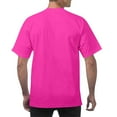 thumbnail image 3 of Men's Oversized Workout T-Shirts Lightweight Quick Dry Short Sleeve Tshirts Crew Neck Loose Fit Athletic Tops Size 5XL Hot Pink, 3 of 5