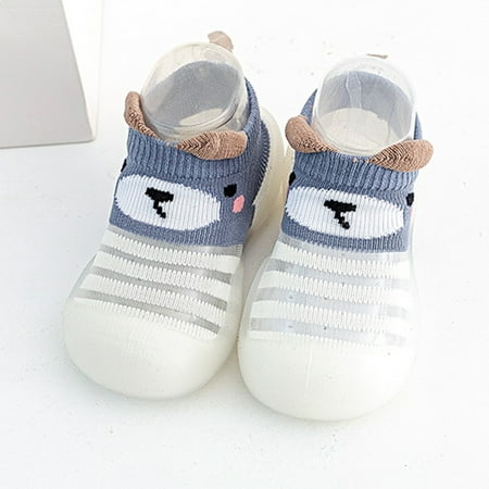

LYCAQL Toddler Shoes Boys Girls Animal Prints Cartoon Shoes Toddler Breathable Mesh The Floor Non Slip Prewalker Shoes Outfit (White 18 )