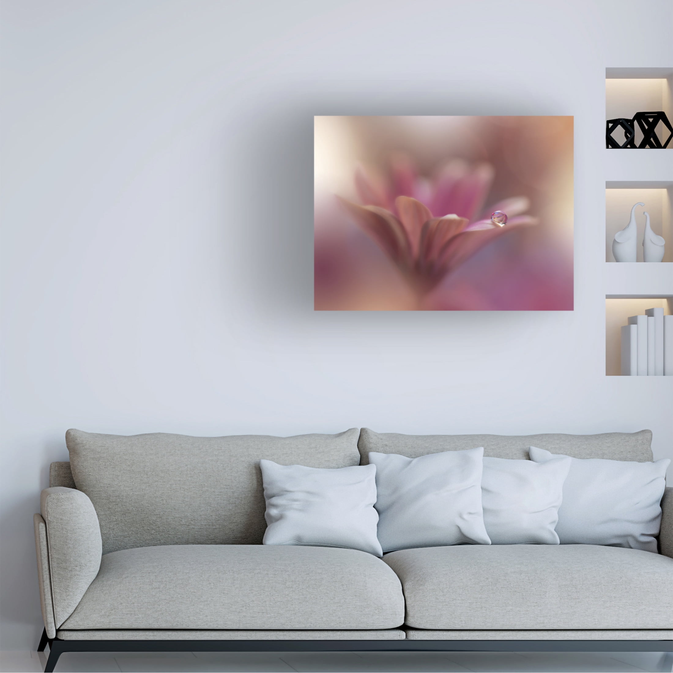 Trademark Fine Art Juliana Nan Pink Flowers Canvas Wall Art
