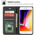 thumbnail image 3 of Case for iPhone SE(5G) 2022 iPhone 7 iPhone 8 iPhone SE 2020, Premium PU Leather Flip Folio Protective Case TPU Bumper with Kickstand Card Slot Holder Hidden Magnetic Closure Cover - Black, 3 of 12