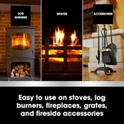 Furniture Clinic Stove Glass & Metal Cleaner - For Log Burner and Fireplace Glass Doors - Removes Soot, Dirt & Ash - Instant Results - 500ml / 17oz