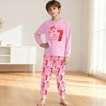 thumbnail image 2 of 67 Six Seven Letter Outfits Set For Kids Outfits Set Casual Girls 67 Doodle Print Long Sleeve Homewear Soft Two Piece Sleepwear Light Pink 2-3 Years, 2 of 9