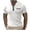 White, variant on Vivianyo HD Short Sleeve Shirt for Men,Big Solid Color Zippered Pocket Men's Sportswear Short Sleeved Lapel Top/shirt