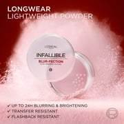 LOreal Paris Infallible Blur-Fection Loose Setting Powder, Brightening Finish, Deep Pink, 1 Set