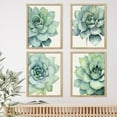 thumbnail image 2 of PixonSign Framed Wall Art Pastel Rose Cactus Succulent Adhesive Canvas Poster, Set of 4 Nature Wilderness Wall Decor Prints, Botanical Floral Wall Décor, Modern Artwork for Home - 12"x16" Natural, 2 of 5