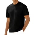 thumbnail image 2 of Tops para hombre, blusas y camisas de manga corta con cuello redondo para hombre, jersey de verano de color liso, informal, transpirable, de manga corta con cuello redondo, tops de poliéster para homb, 2 of 6