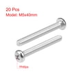 thumbnail image 2 of Tornillos de máquina Phillips Cross de cabeza plana M5x40mm 20Pcs, 2 of 3