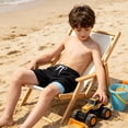 thumbnail image 2 of Aideaone Boys Swim Trunks with Compression Liner Solid Color Bathing Suits Summer Quick Dry Swimwear Swim Shorts 6-14T, 2 of 7