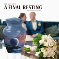 thumbnail image 4 of JAGASY Golf Ball Memorial Urn for Ashes Adult Male, Blue Small Urns for Ashes Keepsake, White Golf Ball Decorative Urns for Mother, Ocean Waves Handmade Cremation Urn for Father, (3 Inch), 4 of 7